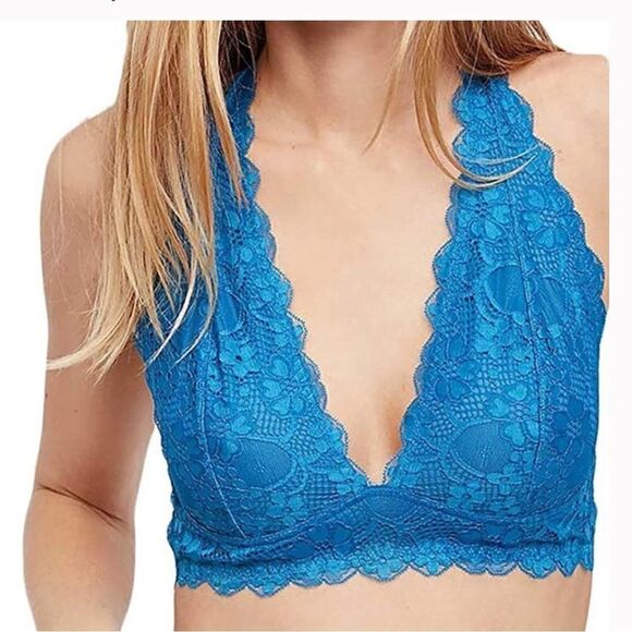 Free people turquoise halter bralette - Picture 1 of 7